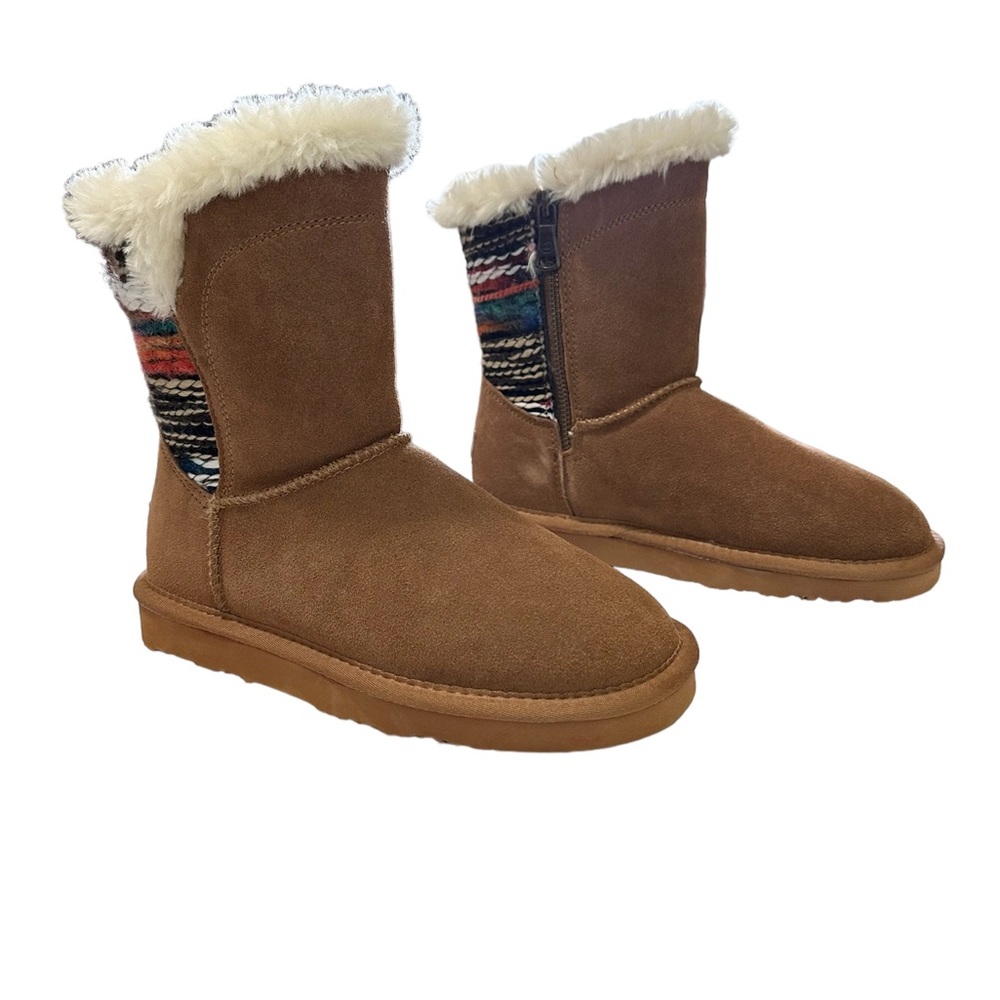 Lamo Willow Water Resistant Suede Faux Fur Cold Weather Boots Size 5 NWOT